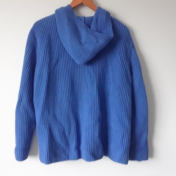 Ralph Lauren 100% Cotton Blue Hooded Cardigan XL - Picture 4 of 9